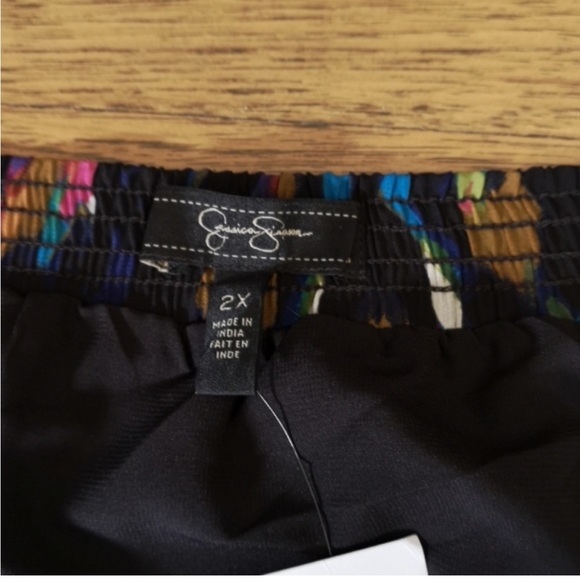 Jessica Simpson Colorful Assymetric Skirt 2X New Plus - Picture 2 of 5